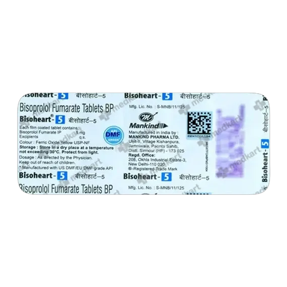 bisoheart 5mg tablet 10's